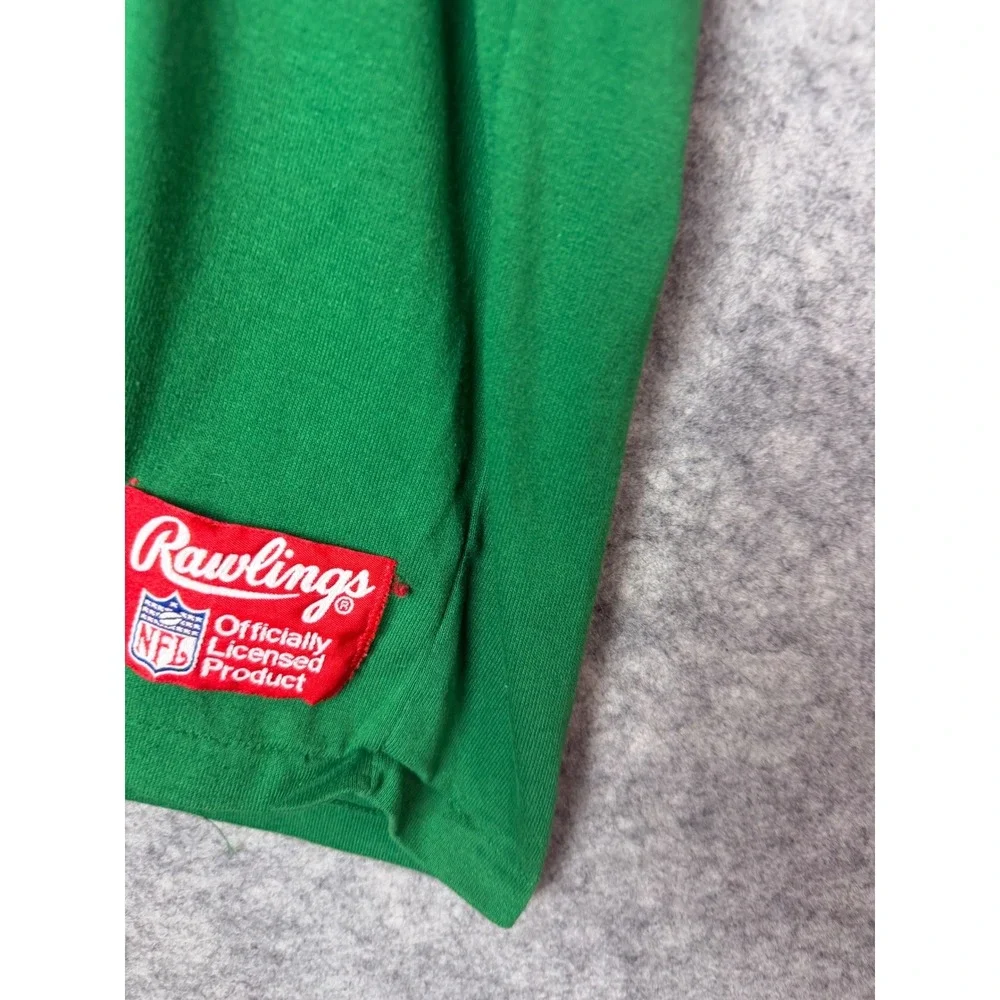 Vintage Philadelphia Eagles Tshirt Mens XL Green NFL Football Rawlings 80s NFC